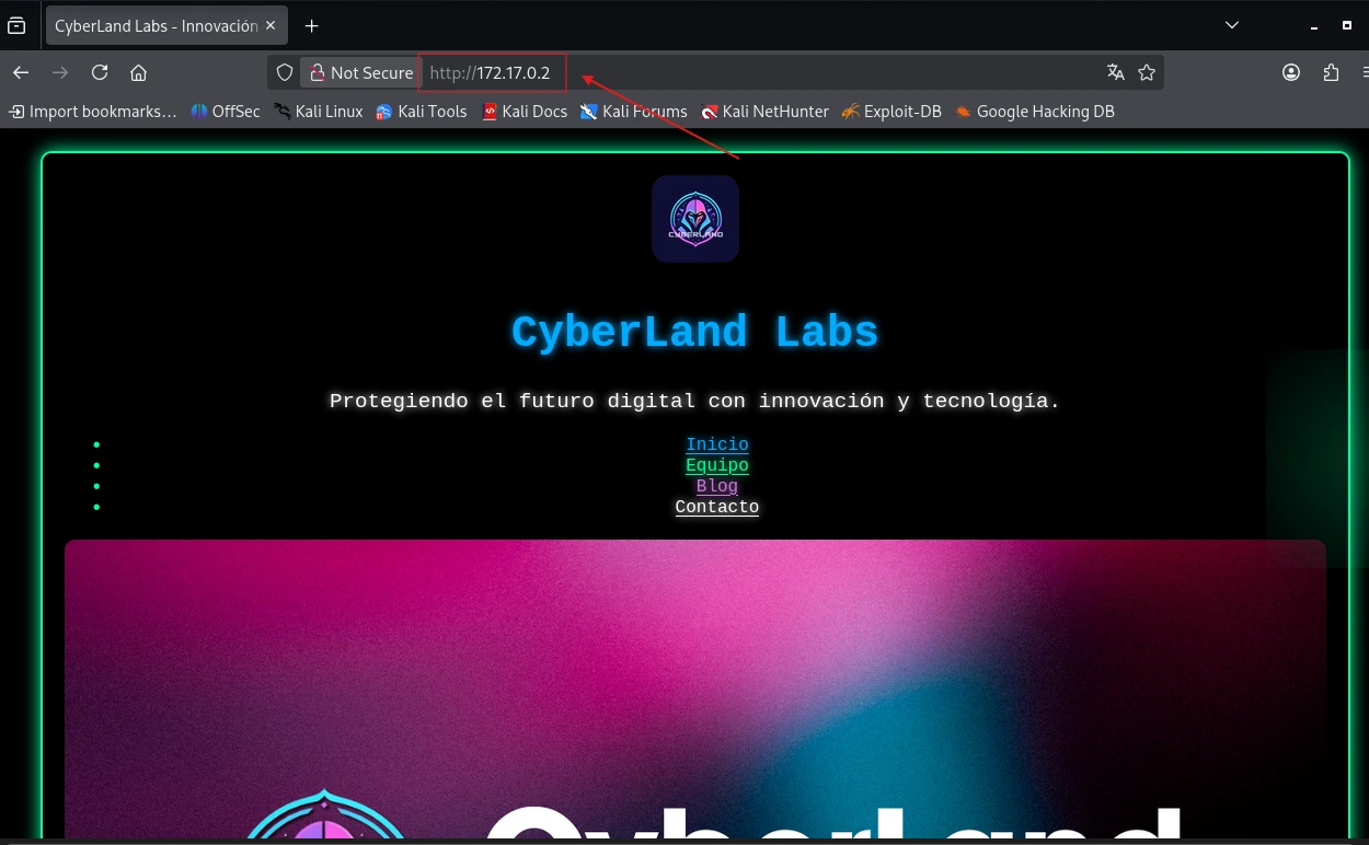 Sitio web de CyberLand
