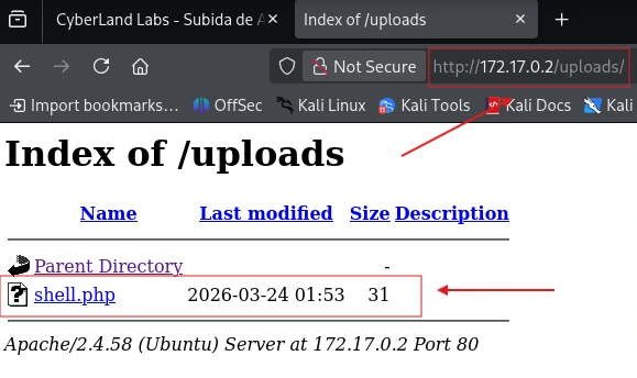 Web shell subida